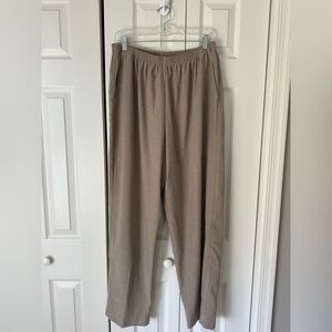 Vintage Alfred Dunner Casual Elastic-Waist Pants Light Brown Size 18W